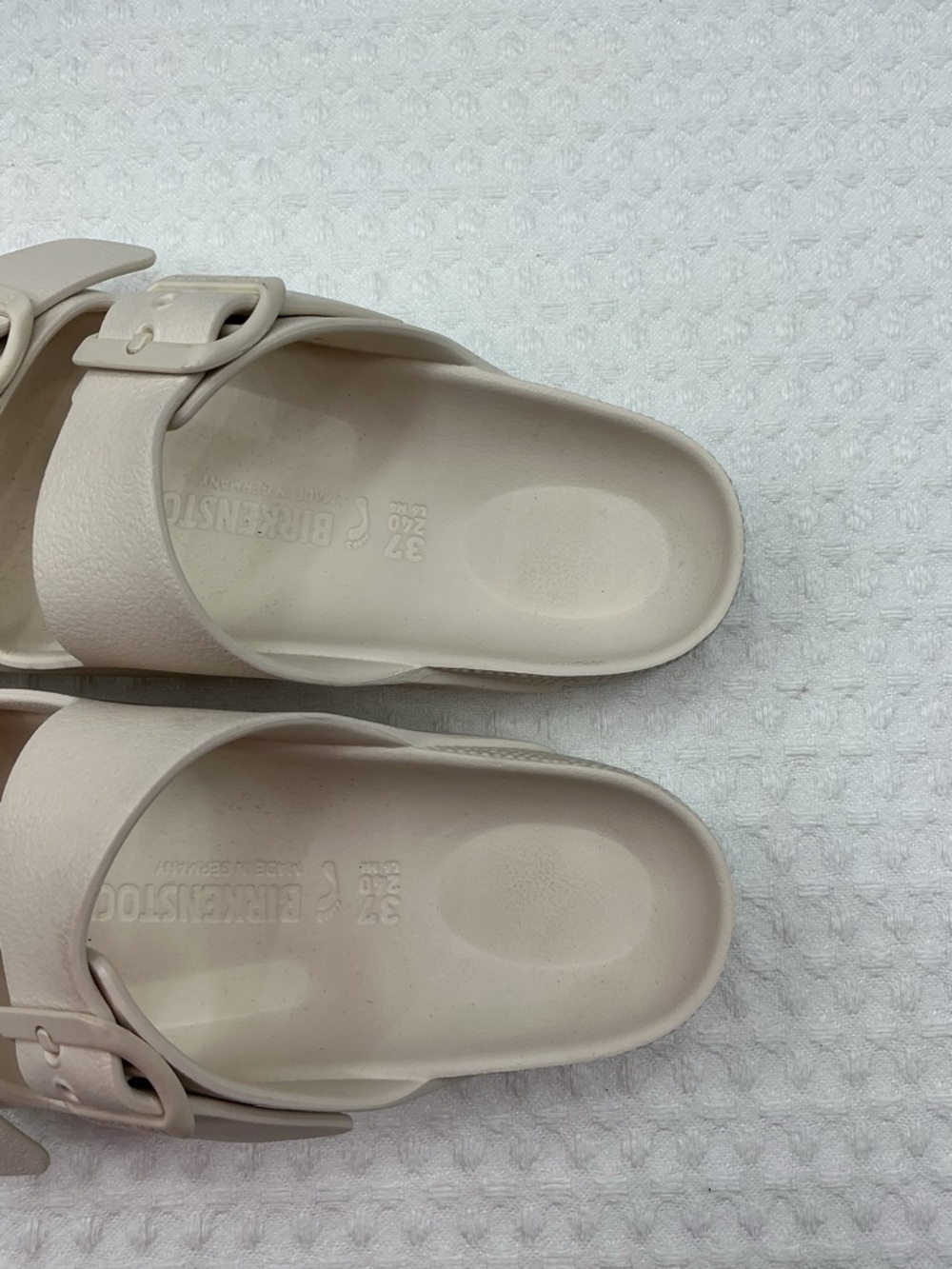 Birkenstock Women's Two-Strap Slide Sandals in Light Taupe - Picture 3 of 9